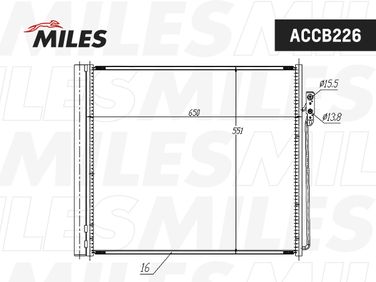 Miles ACCB226 Конденсер land rover range rover III 4.2/4.4/5.0 02-12 - 3