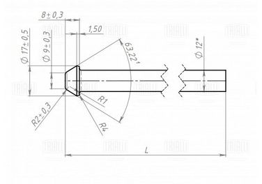 Trialli EMB 0108 Кронштейн прямой с «грибком» универсальный, L=160мм - 2