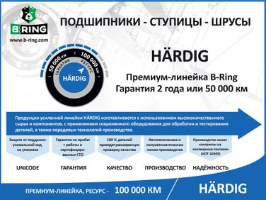 B-RING HBDR1401 Привод в сборе Ford Focus II (05-) 2.0i AT (перед. прав.) [36/26] () hardig - 2