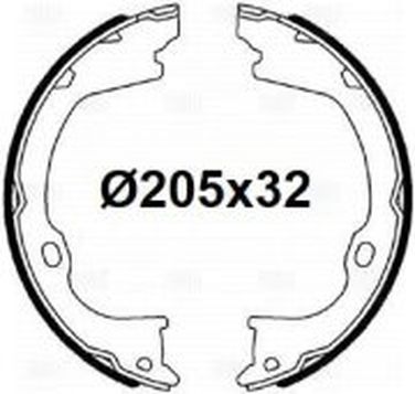 Trialli GF 4655 Колодки торм. для а/м Jeep Grand Cherokee (10-) барабан. ст. торм. 205x32 - 1