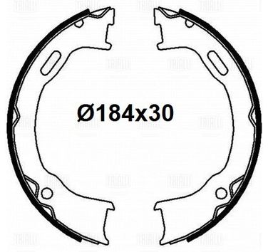 Trialli GF 4629 Колодки тормозные стояночные | зад | - 3