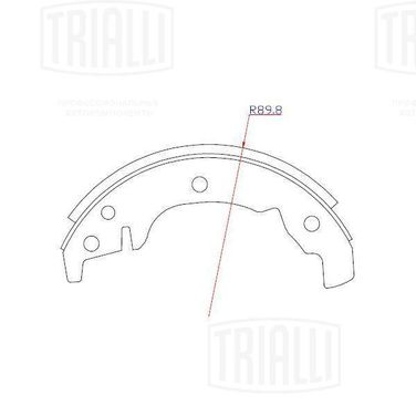 Trialli GF 202 Колодки тормозные барабанные | зад | - 1