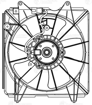 Luzar LFK 2305 Э/вентилятор охл. для а/м Honda Civic 5D (06-) 1.8i (с кожухом) - 3