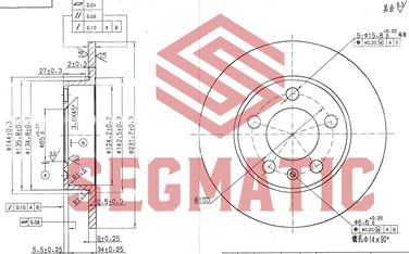 SEGMATIC SBD30093160 Диск тормозной задний - 1