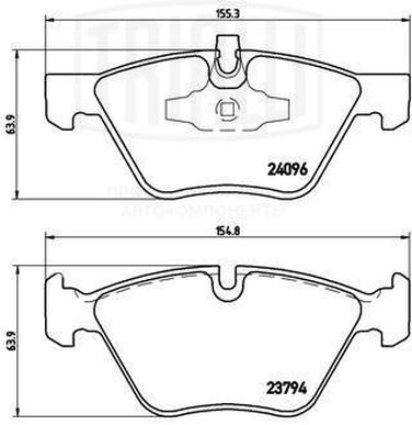Trialli PF 4043 Колодки тормозные дисковые | перед | - 1