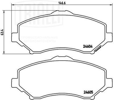 Trialli PF 4243 Колодки тормозные дисковые | перед | - 1