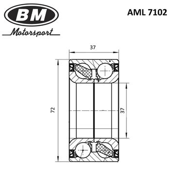 BM AML 7102 Подшипник ступицы, c ABS (96 магнитов) | перед прав/лев | - 2
