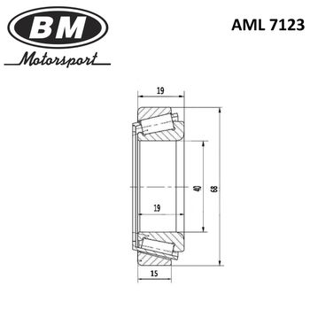 BM AML 7123 Подшипник ступицы | перед прав/лев | - 2