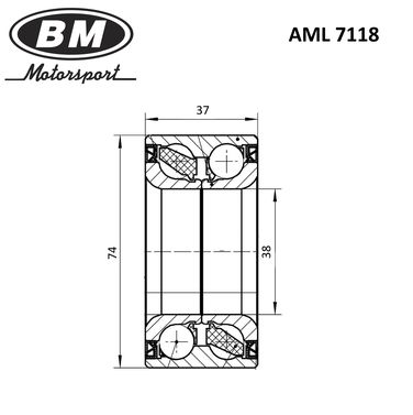 BM AML 7118 Подшипник ступицы с ABS | перед прав/лев | - 2
