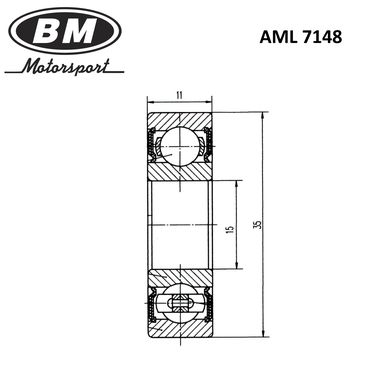 BM AML 7148 Подшипник генератора 15x35x11 | зад | - 2