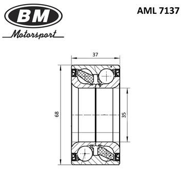 BM AML 7137 Подшипник ступицы | перед прав/лев | - 2