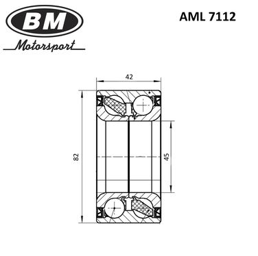 BM AML 7112 Подшипник ступицы | перед прав/лев | - 2