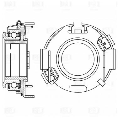 Trialli CT 3005 Муфта выкл. сцеп. для а/м Geely MK (08-)/Emgrand EC7 (09-), Lifan Solano(10-)/X60 (11-)(мех.) - 3