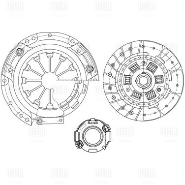 Trialli FR 2705 Сцепление в сборе для а/м Geely MK (08-)/mk Cross (10-)/Оtaka CK (07-) 1.5i (с мех.муфт) - 3