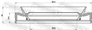 Febest 95HFS-41590916R Сальник коробки передач - 2