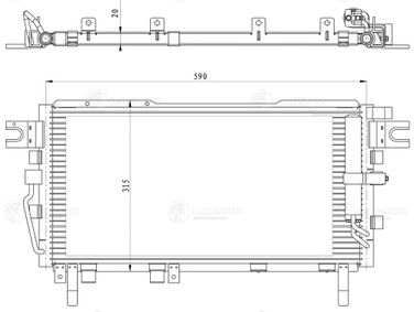 Luzar LRAC 3005 Радиатор кондиционера для а/м Great Wall Hover H5 (10-) 2.0d - 3