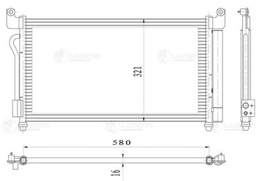 Luzar LRAC 3010 Радиатор кондиционера для а/м Chery Indis s18d (10-) 1.3i - 3