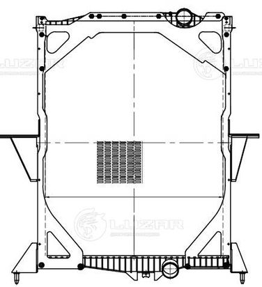 Luzar LRc 1055 Радиатор охл. для а/м Volvo Trucks FH (93-)/fm (98-)/fm (01-)/fm (05-)/fmx (10-) (с рамкой) - 3