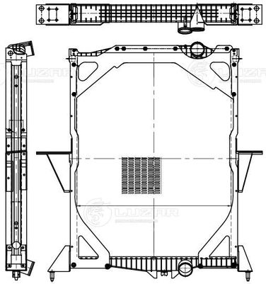 Luzar LRc 1055 Радиатор охл. для а/м Volvo Trucks FH (93-)/fm (98-)/fm (01-)/fm (05-)/fmx (10-) (с рамкой) - 4