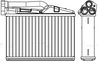 Luzar LRh 2605 Радиатор отопителя для а/м BMW 5 (e39) (95-)/x5 (e53) (00-) - 3