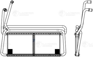 Luzar LRh 2805 Радиатор отоп. для а/м Scania 5 (P,G,R,T-series) (04-) - 3