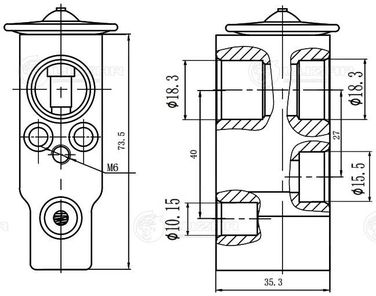 Luzar LTRV 2310 Клапан расширительный кондиционера (трв) для а/м Honda Civic viii (06-) - 3