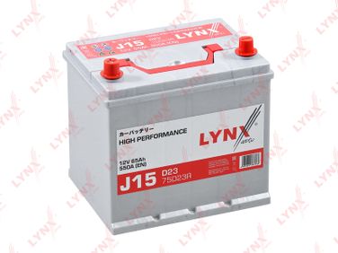 LYNXauto J15 Снят с производства Аккумулятор 65 Ah, 550 A, прямая, 232x173x225, JIS 75d23r - 1