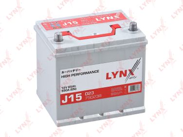 LYNXauto J15 Снят с производства Аккумулятор 65 Ah, 550 A, прямая, 232x173x225, JIS 75d23r - 2