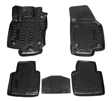 AIRLINE ACM-PS-81 Ковры (3D с подпят.) для Skoda Kodiaq (17-) 5 шт., выс. борт, полимер., черн. - 1
