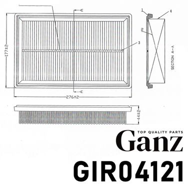 GANZ GIR04121 Фильтр воздушный - 4