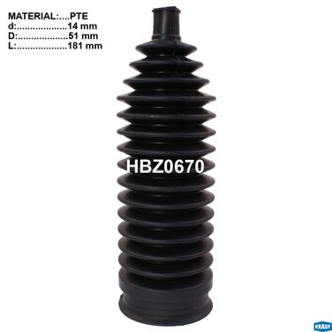 Krauf HBZ0670 Пыльник рулевой рейки - 1