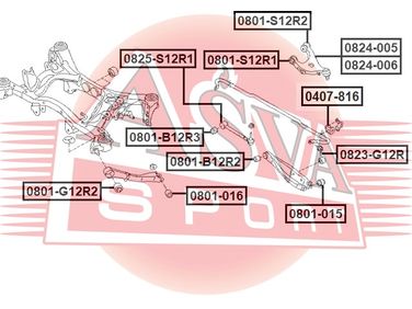 Asva 0407-816 Втулка стабилизатора - 2