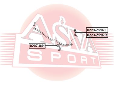 Asva 0207-041 Втулка стабилизатора - 1