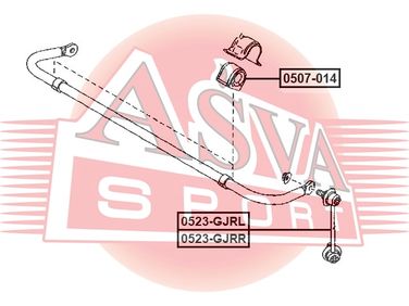 Asva 0507-014 Втулка стабилизатора заднего - 2