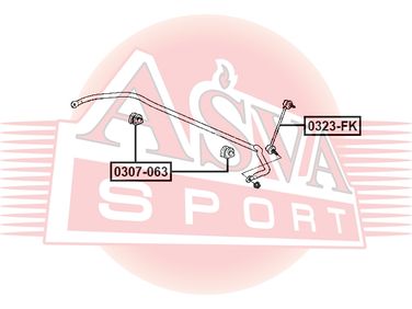 Asva 0307-063 Втулка стабилизатора правая - 2