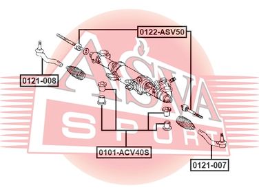 Asva 0121-008 Наконечник рулевой - 1