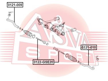 Asva 0121-010 Наконечник рулевой - 2