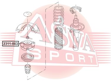 Asva 2311-003 Опора амортизатора - 1