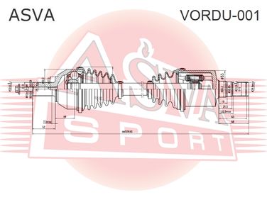 Asva VORDU-001 Привод пердний правый 31х540х40 - 1