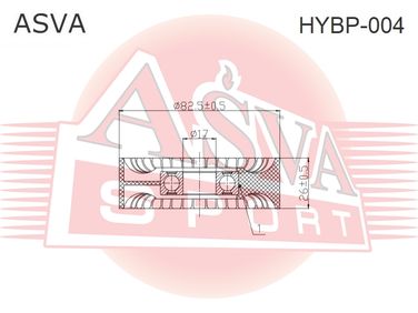 Asva HYBP-004 Ролик натяжной навесного оборудования - 1