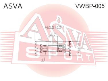 Asva VWBP-005 Ролик натяжной навесного оборудования - 2