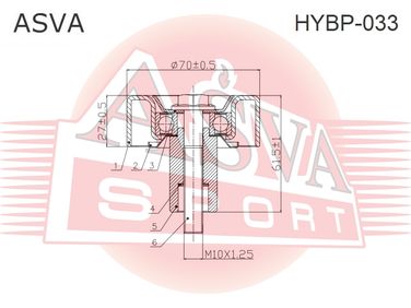 Asva HYBP-033 Ролик натяжной навесного оборудования - 1