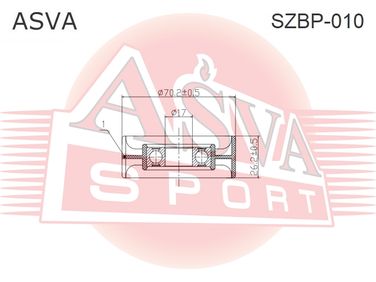 Asva SZBP-010 Ролик натяжной навесного оборудования - 1