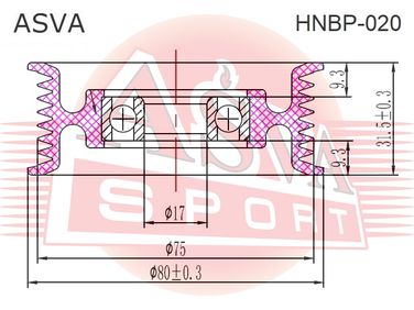 Asva HNBP-020 Ролик натяжной навесного оборудования - 1