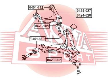 Asva 0424-028 Рычаг подвески - 2