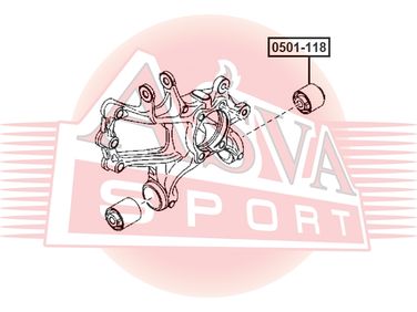 Asva 0501-118 Сайлентблок рычага подвески - 2
