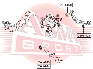 Asva 0501-124 Сайлентблок рычага подвески - 2