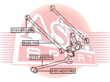 Asva 0125-144 Тяга подвеска задняя - 1