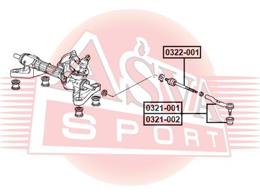 Asva 0322-001 Тяга рулевая - 1