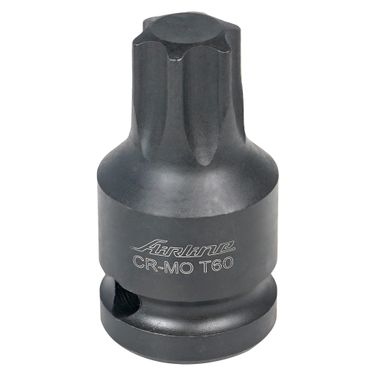 AIRLINE ATAS057 Головка ударная торцевая 1/2 DR внешний torx T60 45мм - 2